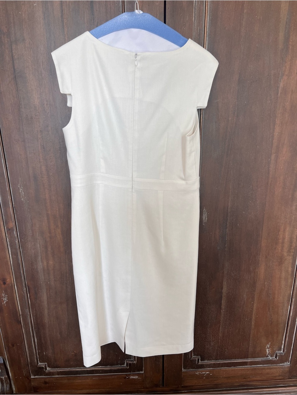 Ann Taylor Ivory Square-Neck Midi Dress - Picture 3 of 3